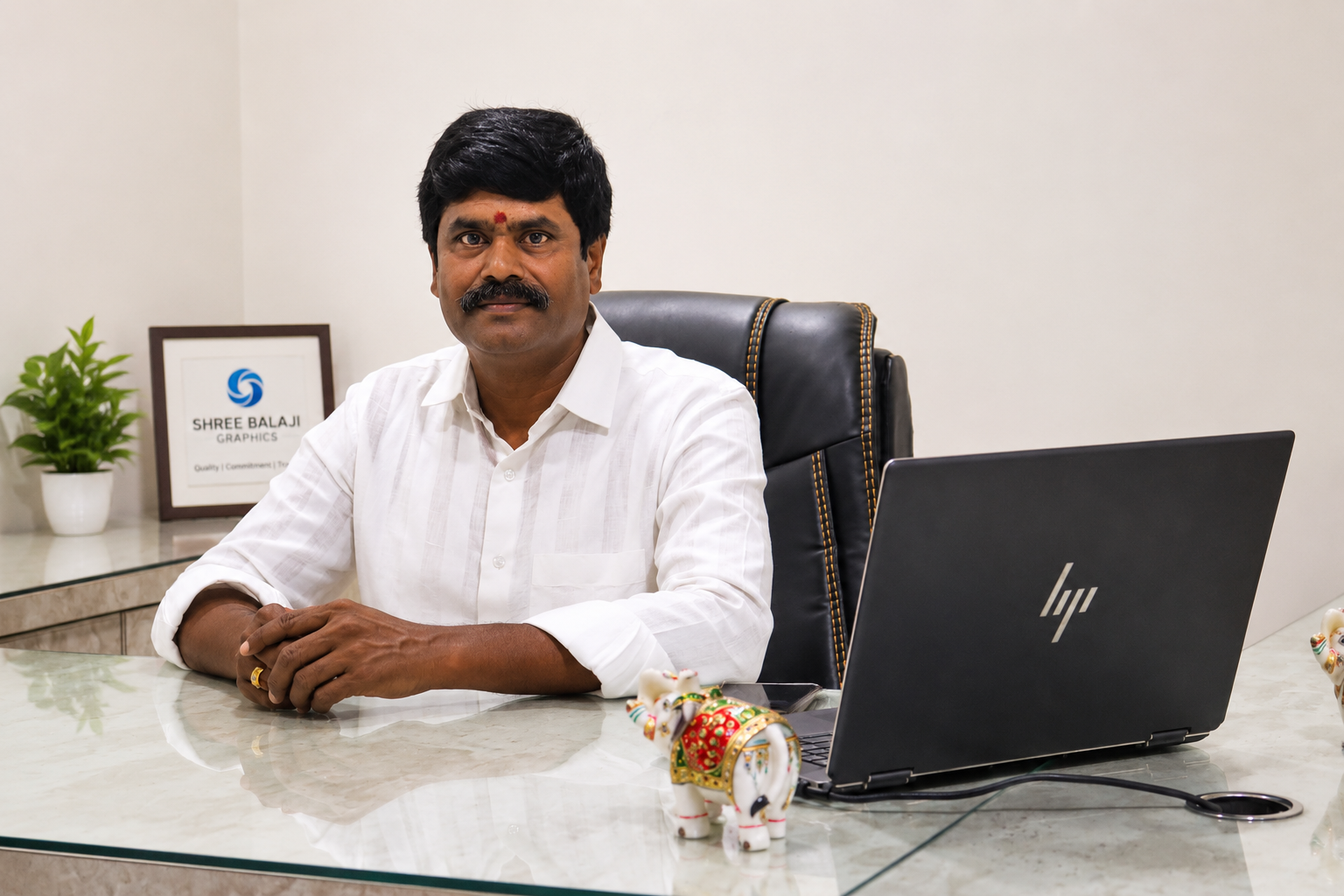 Mr. Raja Gopal at Shree Balaji Graphics